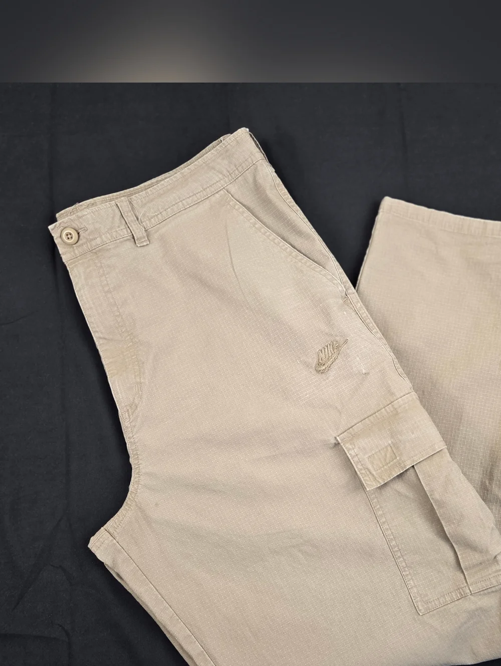 Nike Club Cargo Pants Mens 36x30 Khaki Straight Leg Lightweight Multi Pocket